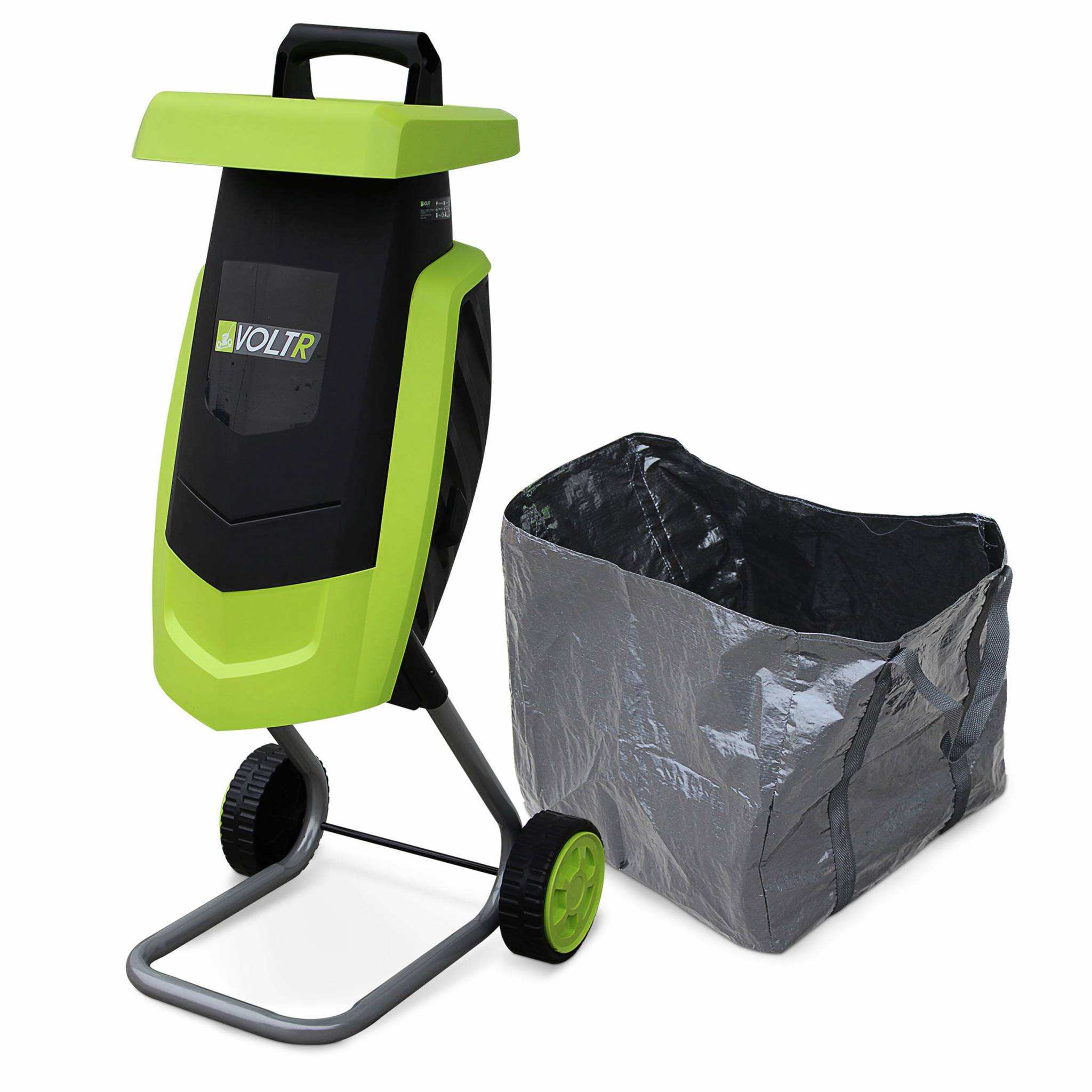 Broyeur à végétaux électrique VOLTR, 2200W avec sac de récupération
